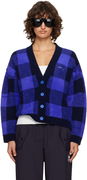 Jacquard Check Knit Cardigan