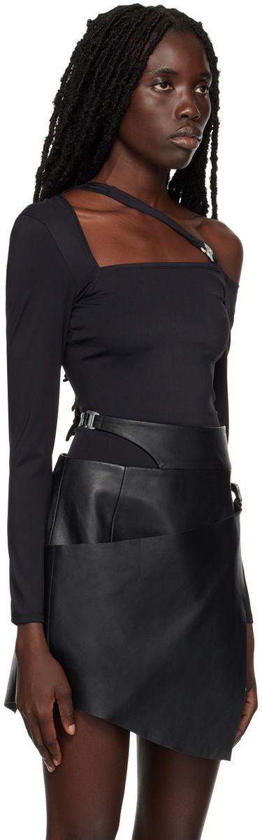 Tričko HELIOT EMIL Cutout Long Sleeve T-Shirt Čierna | AW22_W_13_026_P04_BLK01, 1