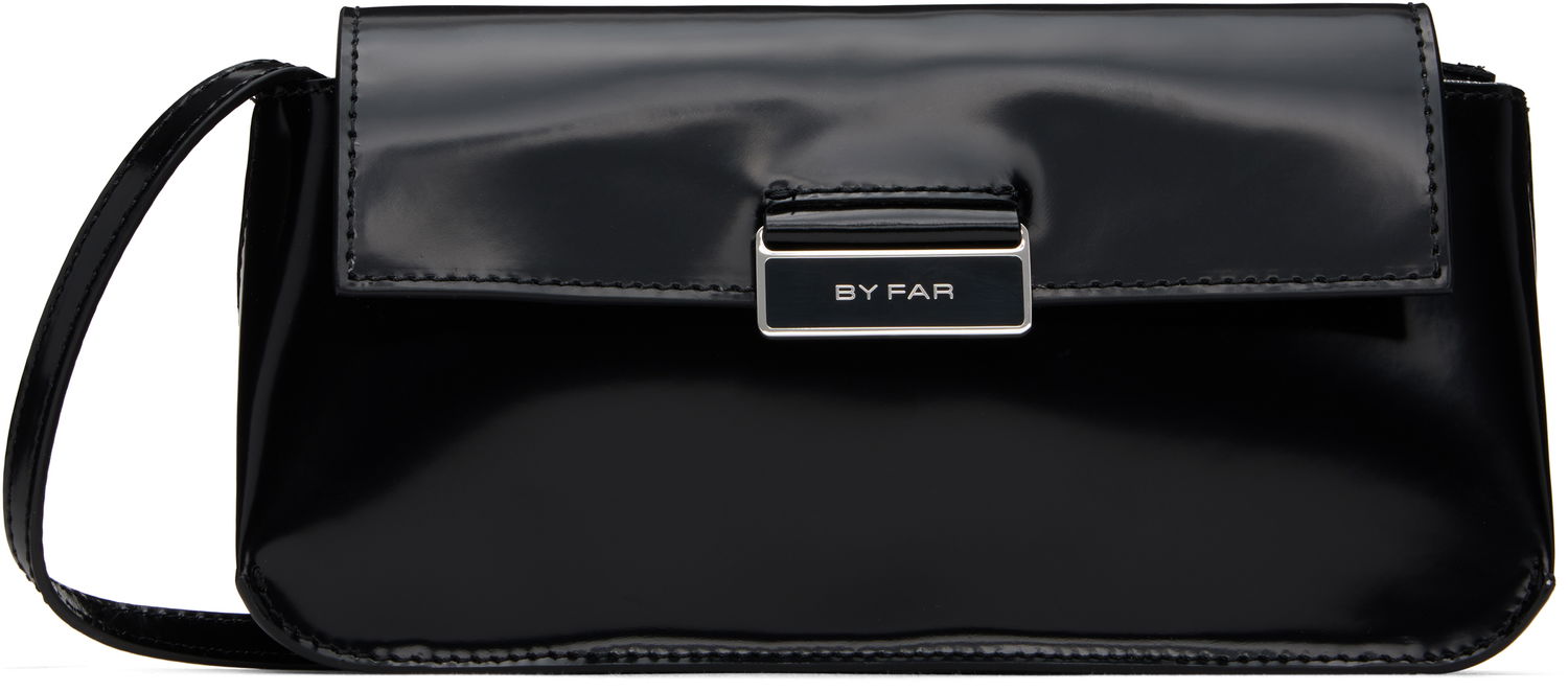 Taška cez rameno BY FAR Semi Patent Leather Shoulder Bag Čierna | 23PFTPCOBLWSMA, 0