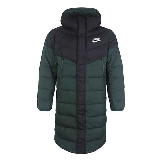 Parka Nike Mid-Length Hooded Down Jacket Zelené | CU0281-045
