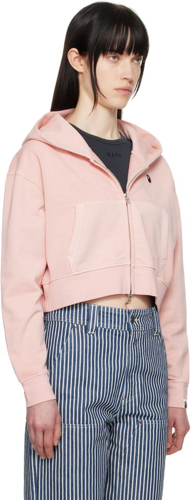 Mikina BAPE BAPE One Point Cropped Zip Hoodie Navy | 001ZPL302007L, 4