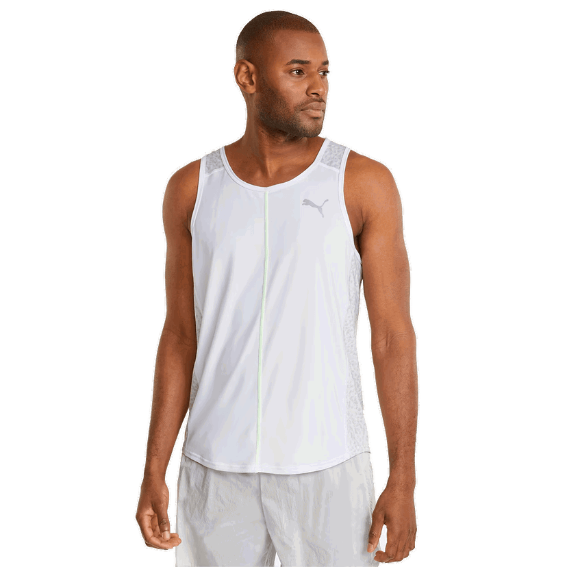 Tielko Puma RUN GRAPHIC SINGLET Biela | 521672-02