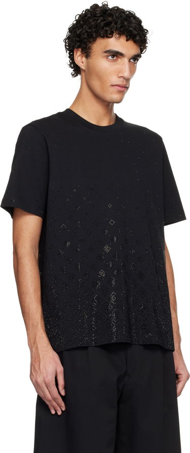 Tričko Casablanca Casablanca Crystal Monogram Logo Short Sleeve T-shirt Čierna | M-SP26-JTS-001-10, 1