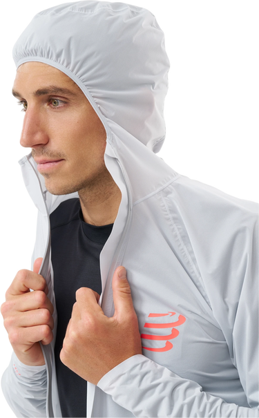 Bunda Compressport Compressport Hurricane Waterproof 10/10 Hooded Jacket Biela | am00009b1046, 2