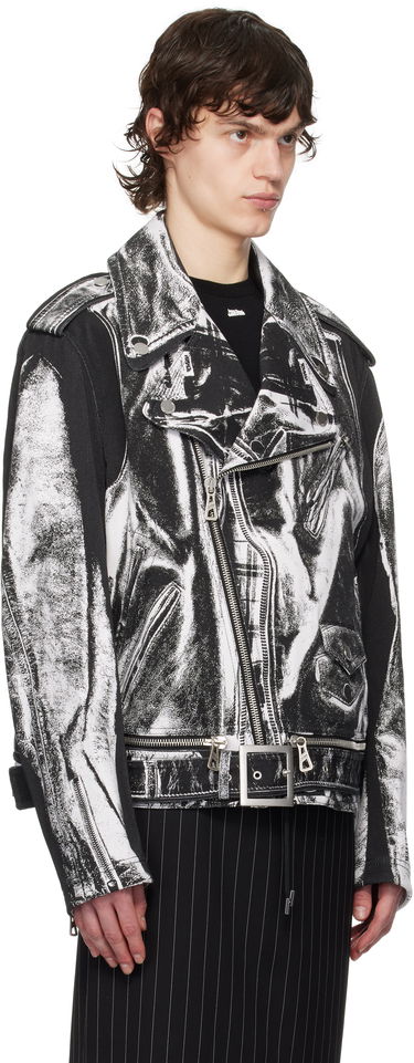 Bunda Jean Paul Gaultier Jean Paul Gaultier Trompe-L’Œil Perfecto Denim Jacket Biela | 25/33-F-BL055I-C569-0001, 4