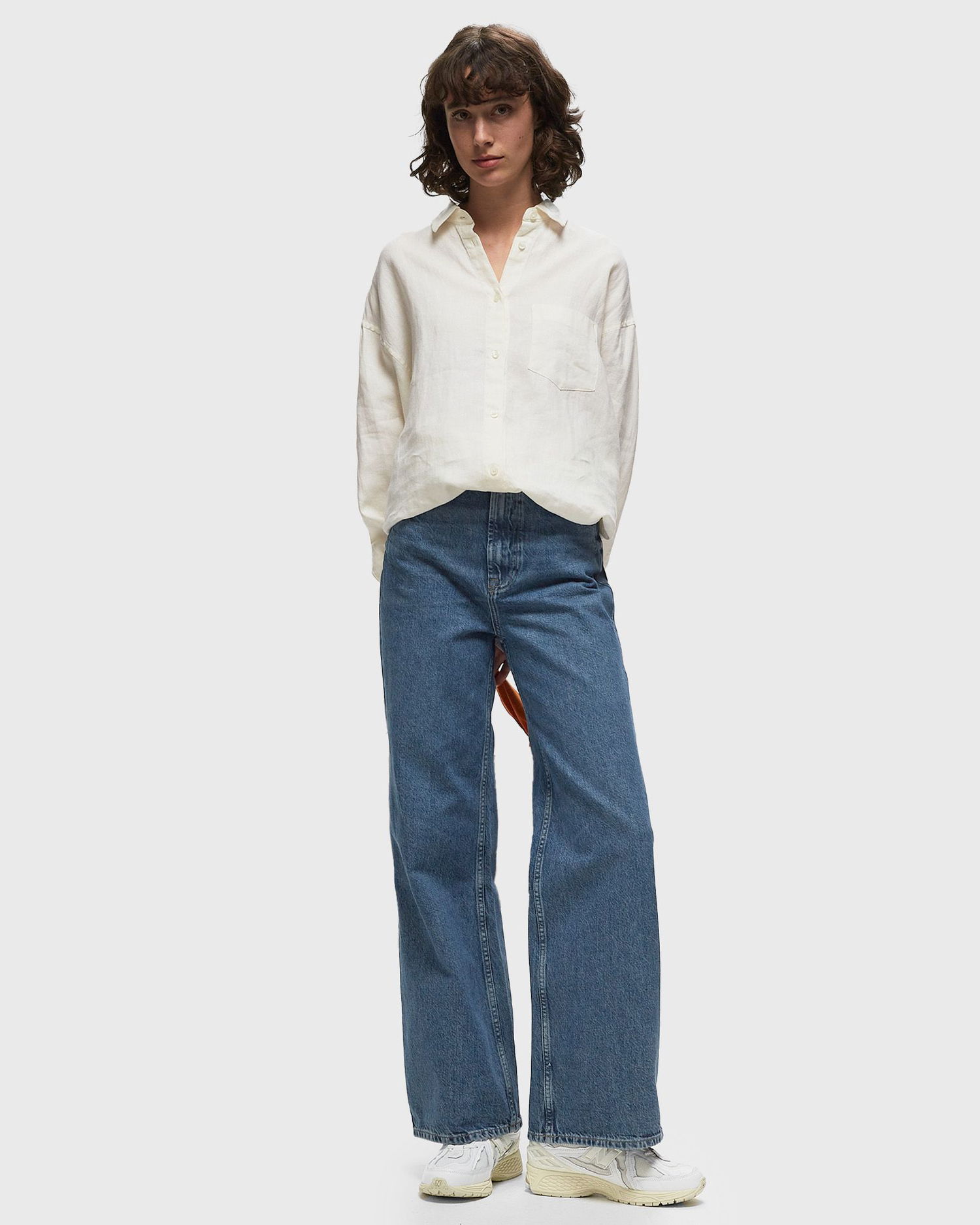 Džínsy Samsoe Samsoe Samsøe & Samsøe REBECCA Wide Leg Jeans S Modrá | F23400104-BLUE-MOON, 1