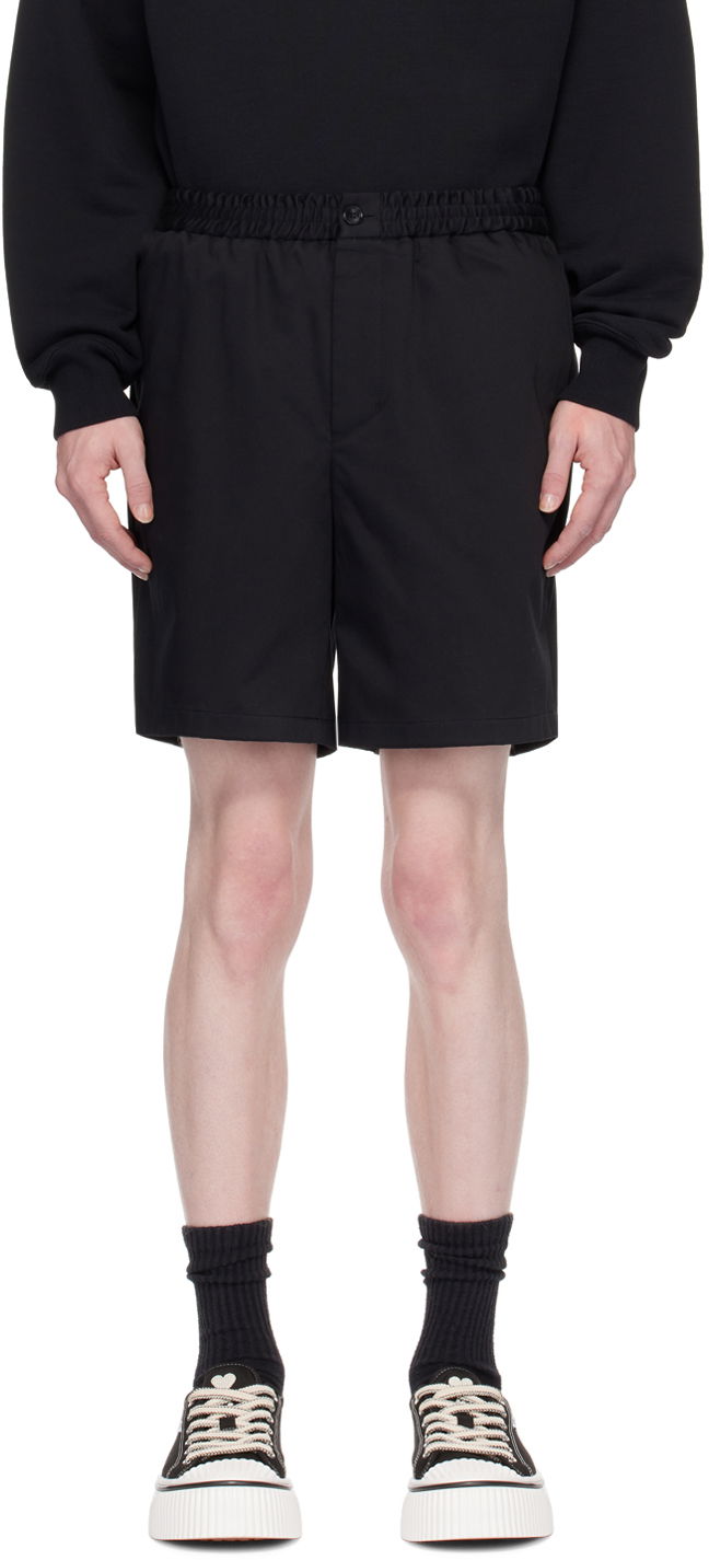 Šortky AMI Paris Elasticized Waist Shorts Čierna | HSO303.CO0009