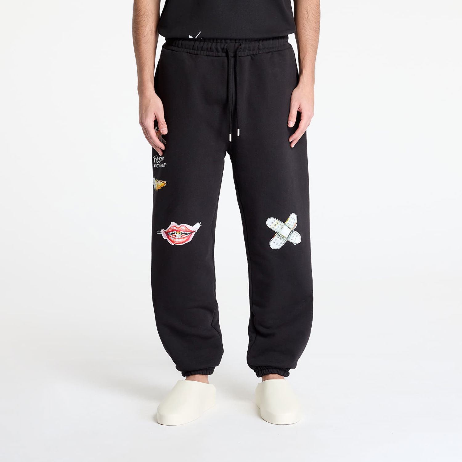Tepláky Footshop FTSHP x Kurňavka Sweatpants Čierna | FTSHP_478, 0