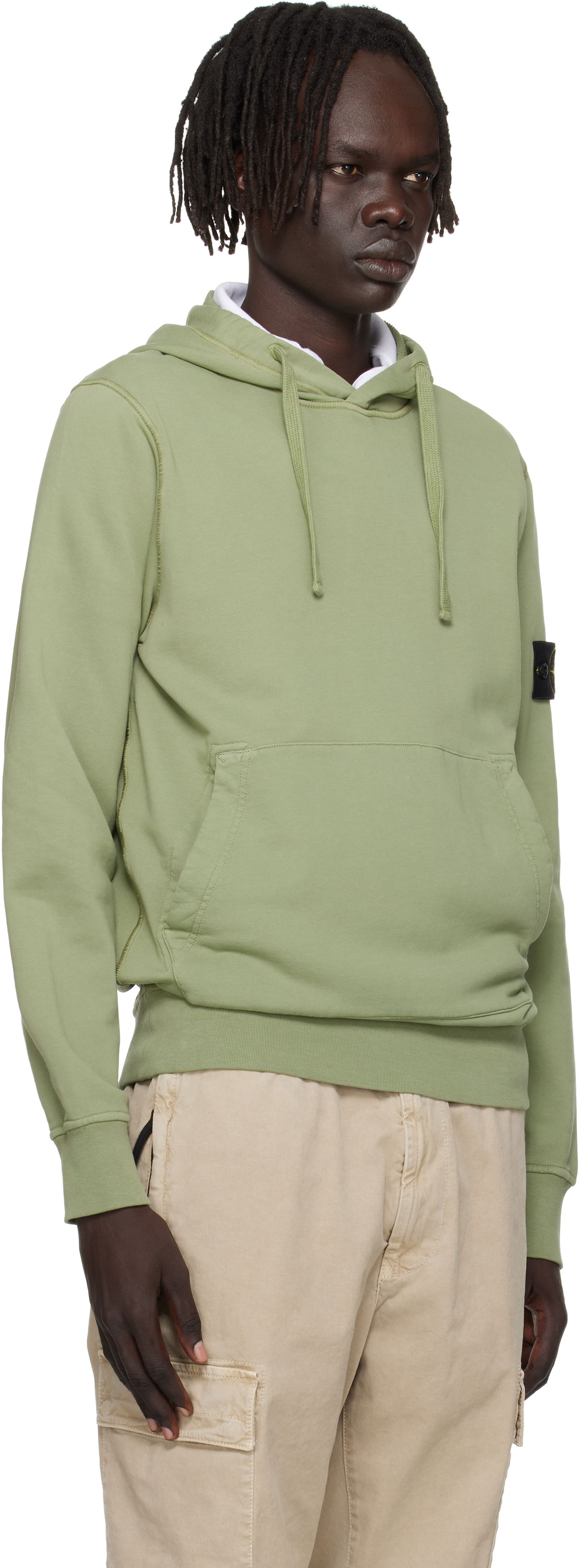 Mikina Stone Island Stone Island Organic Cotton Fleece Hoodie Zelené | K2S15 6100062 S0051, 1