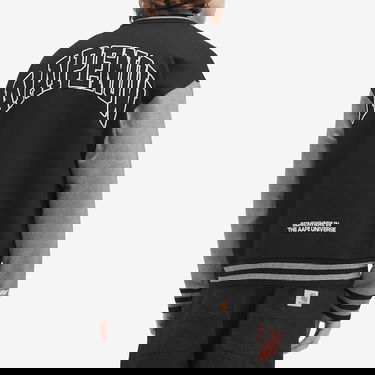 Bomber bunda AAPE by A Bathing Ape AAPE Now Fleece Baseball Jacket Čierna | AAPSWMB328XXNBKX, 3
