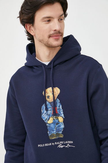 Mikina Polo by Ralph Lauren Graphic Fleece Bear Hoodie Navy | 710853309001, 0