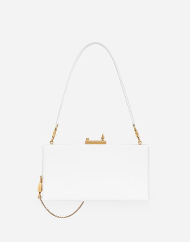 Taška cez rameno Dolce & Gabbana Dolce & Gabbana Eva Shoulder Bag with Gold Chain Biela | BB7703A3G1980002, 3