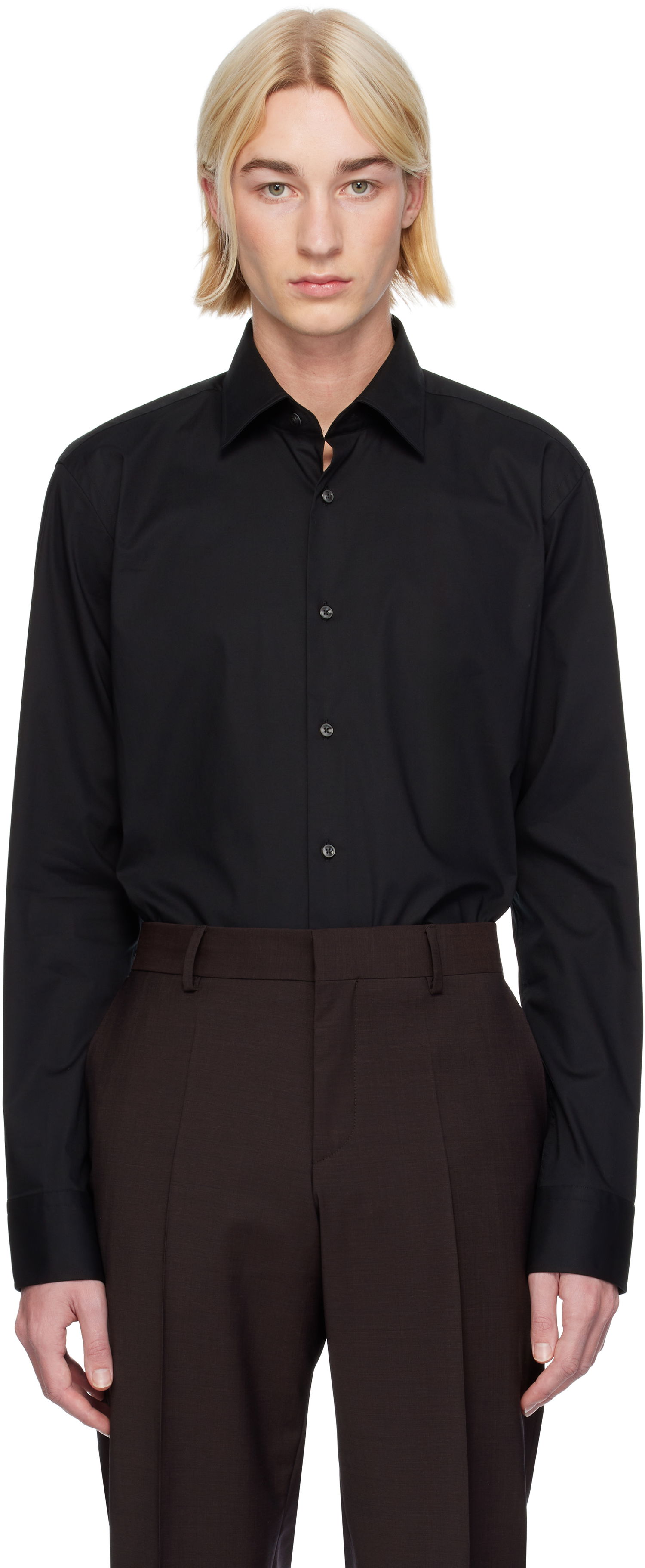 Košeľa BOSS Spread Collar Shirt Čierna | 50473265, 0
