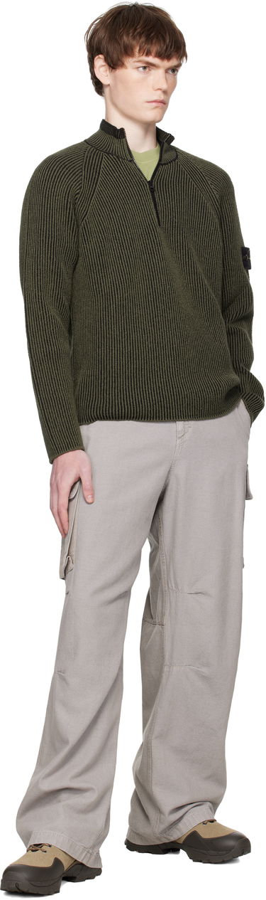 Sveter Stone Island Stone Island Full Rib RWS Wool Quarter-Zip Sweatshirt Zelené | K2S15 5100024 S00L7, 4