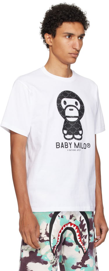 Tričko BAPE BAPE College Monogram Baby Milo T-Shirt Biela | 002TEL301008M, 4