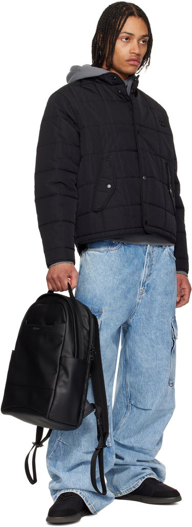 Batoh BOSS Hugo Grained Texture Backpack Čierna | 50541964, 3
