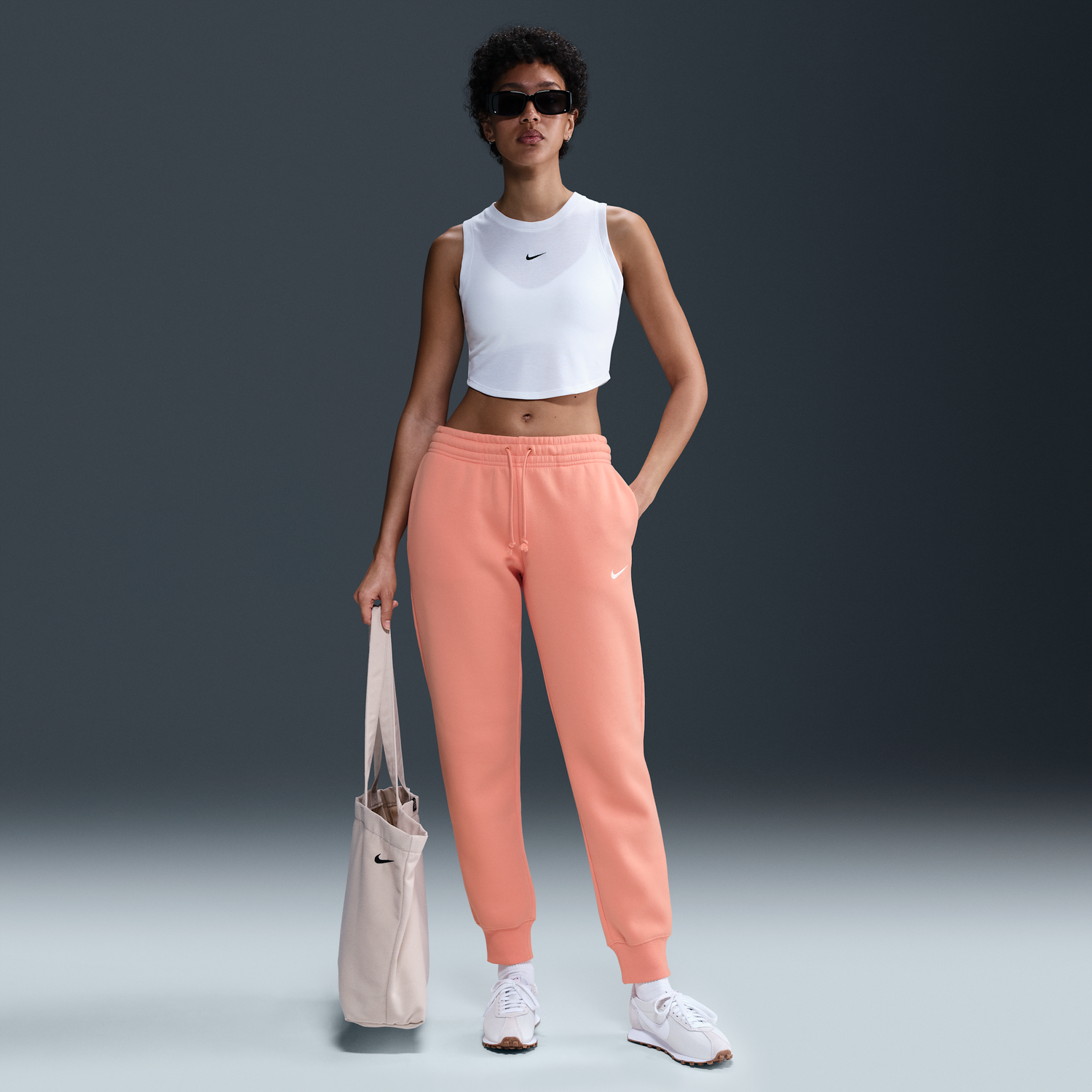 Tepláky Nike Sportswear Phoenix Fleece Mid-Rise Joggers Oranžová | FZ7626-844, 0
