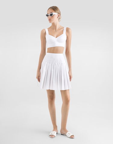 Sukňa Dolce & Gabbana Dolce & Gabbana Short Cotton Circle Skirt Biela | F4CFATFU61AW0800, 1