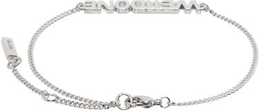 Náramok We11done We11done Lettering Chain Bracelet Metalická | WD-AJ2-24-540-U-SV, 1