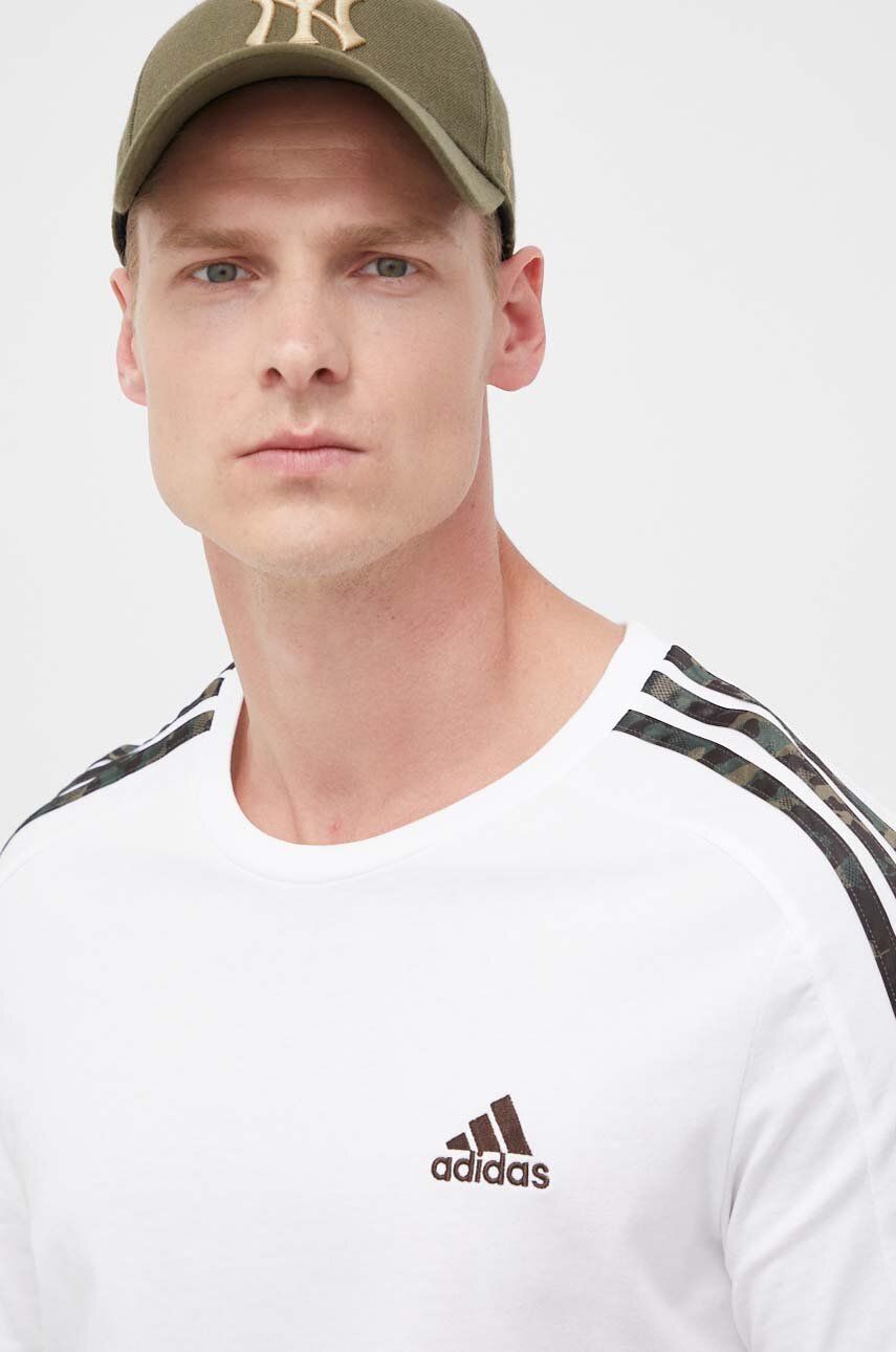 Tričko adidas Originals Essentials Single Jersey 3-Stripes Tee Biela | IC9343, 0