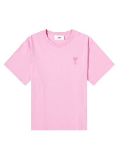 Tričko AMI Tonal De Coeur Tee Ružová | UTS004-726-663