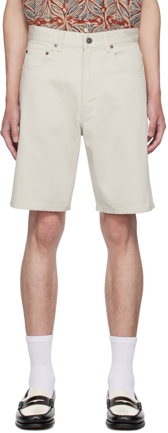Šortky BEAMS BEAMS PLUS Relaxed-Fit Shorts Béžová | 3825-0098-791, 0