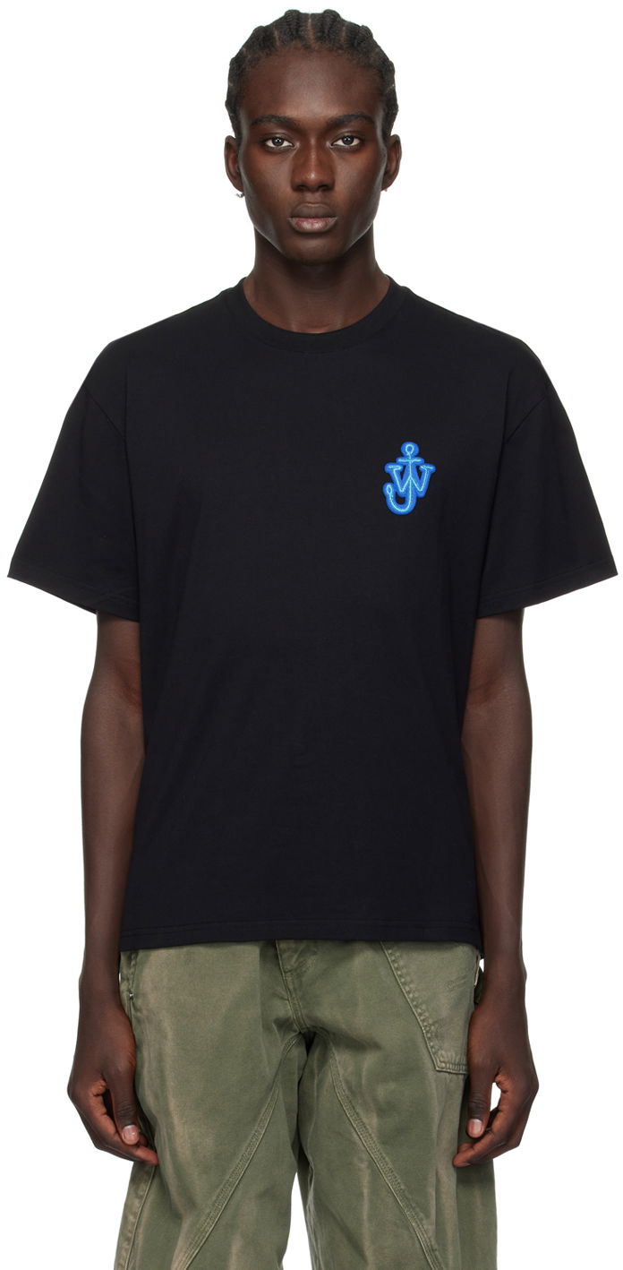 Tričko JW Anderson Black Anchor Patch T-Shirt Čierna | JT0061-PG0772, 0