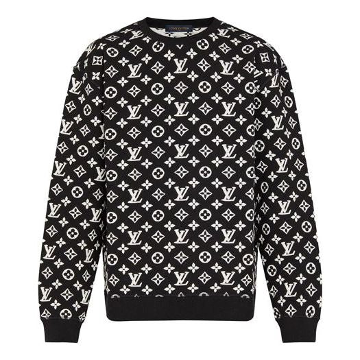 Sveter Louis Vuitton Louis Vuitton Jacquard Round Collar Sweatshirt Čierna | 1A7RRK