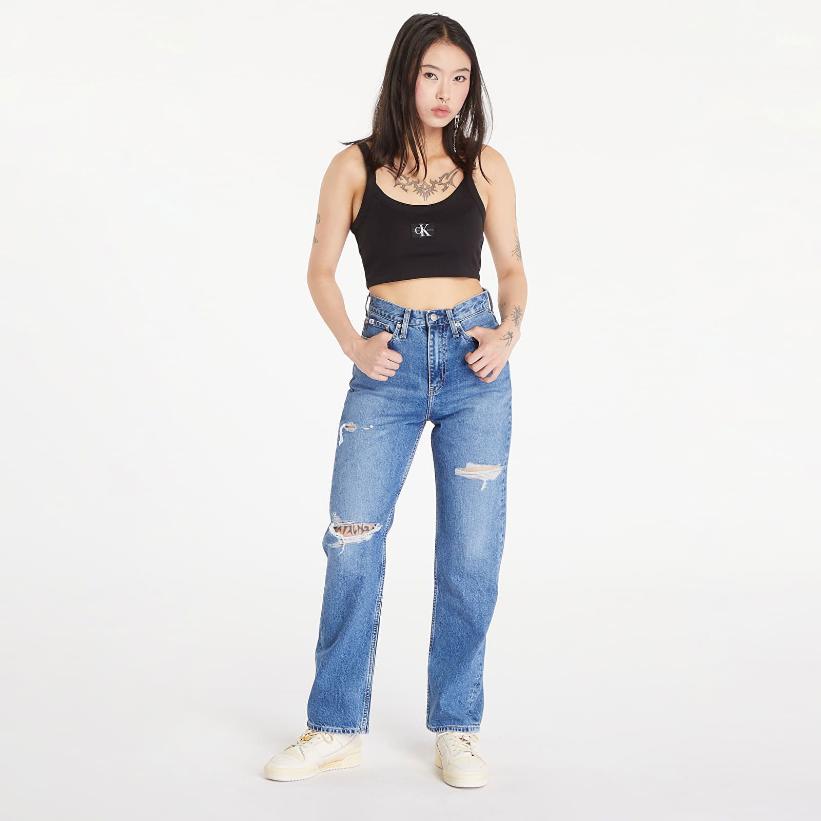 High Rise Straight Denim Medium