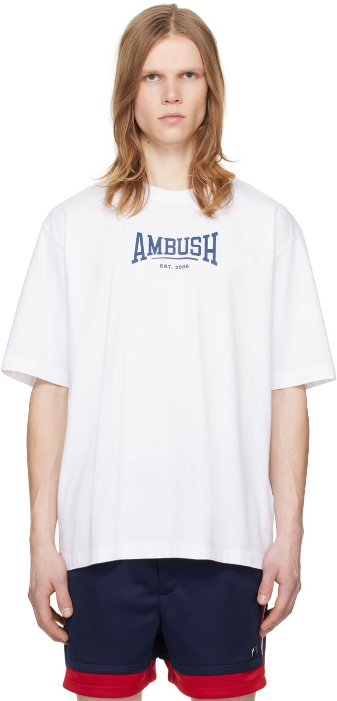 Tričko Ambush Printed T-Shirt Biela | BMAA006S24JER0010145