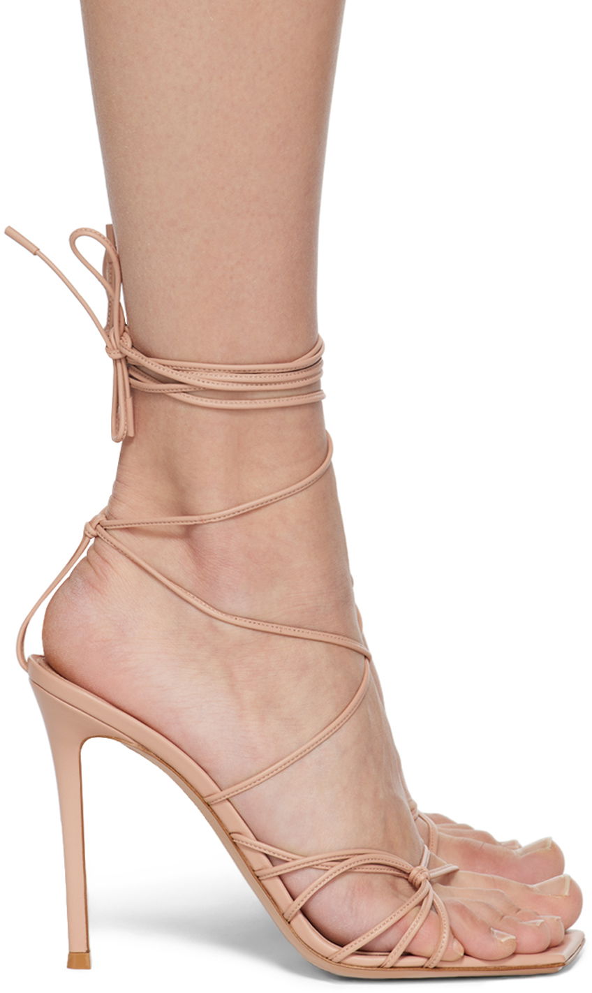 Gianvito Rossi Sylvie Lace-Up Heeled Sandals