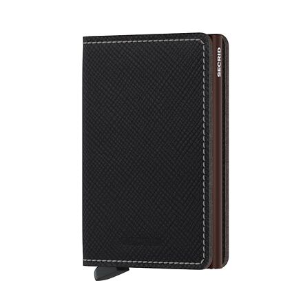 Peňaženka Secrid Secrid Slimwallet Saffiano Card Holder Čierna | SSa-Brown, 0