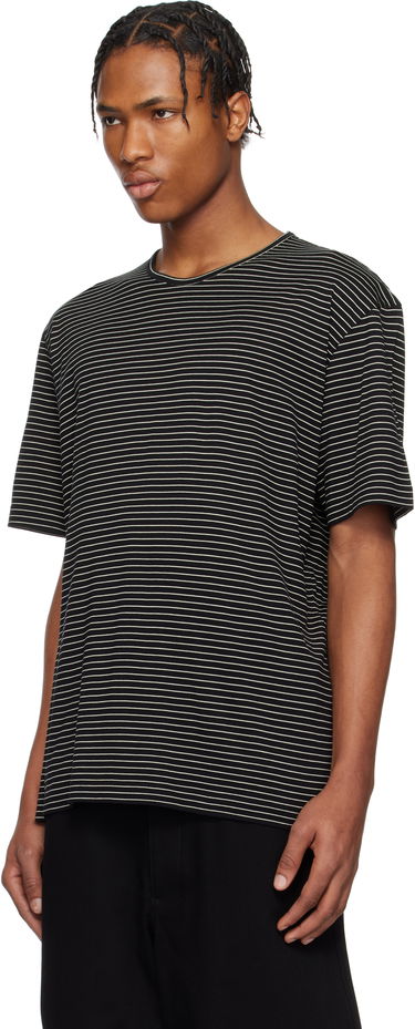 Tričko LEMAIRE LEMAIRE Striped Short Sleeve T-Shirt Čierna | TO1385 LJ1033, 3