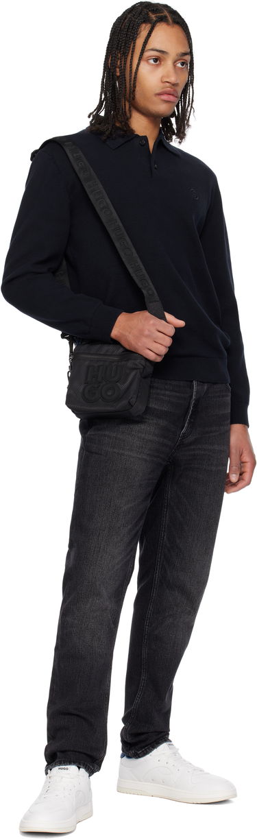 Taška cez rameno BOSS Hugo Stacked Logo Reporter Bag Čierna | 50536029, 3