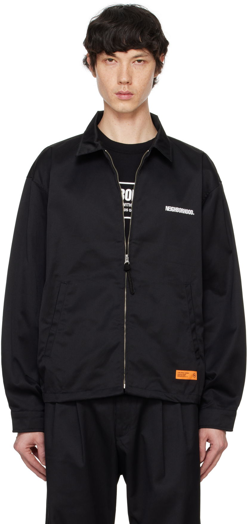 Bomber bunda Neighborhood Work Zip Jacket Čierna | 242TSNH-JKM03