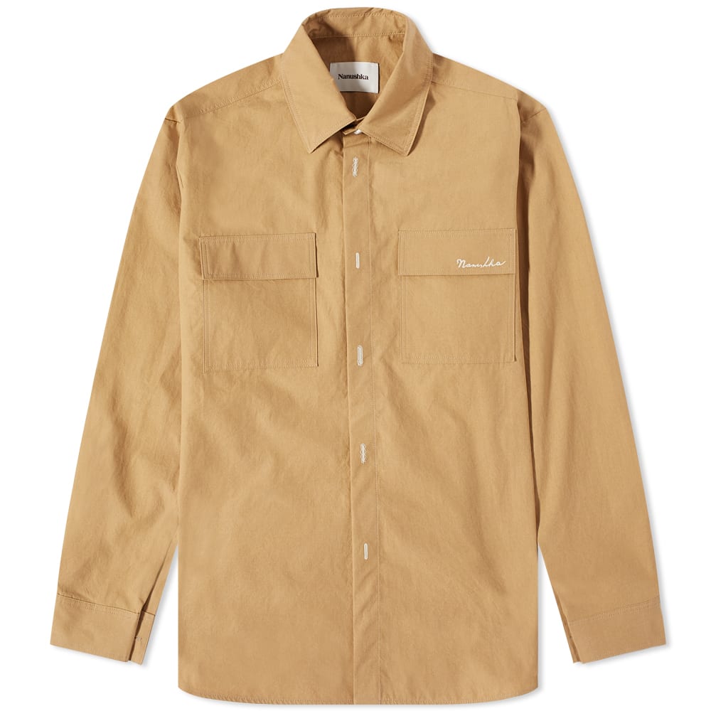 Košeľa Nanushka Jorn Overshirt Béžová | NM22PFSH01172, 0