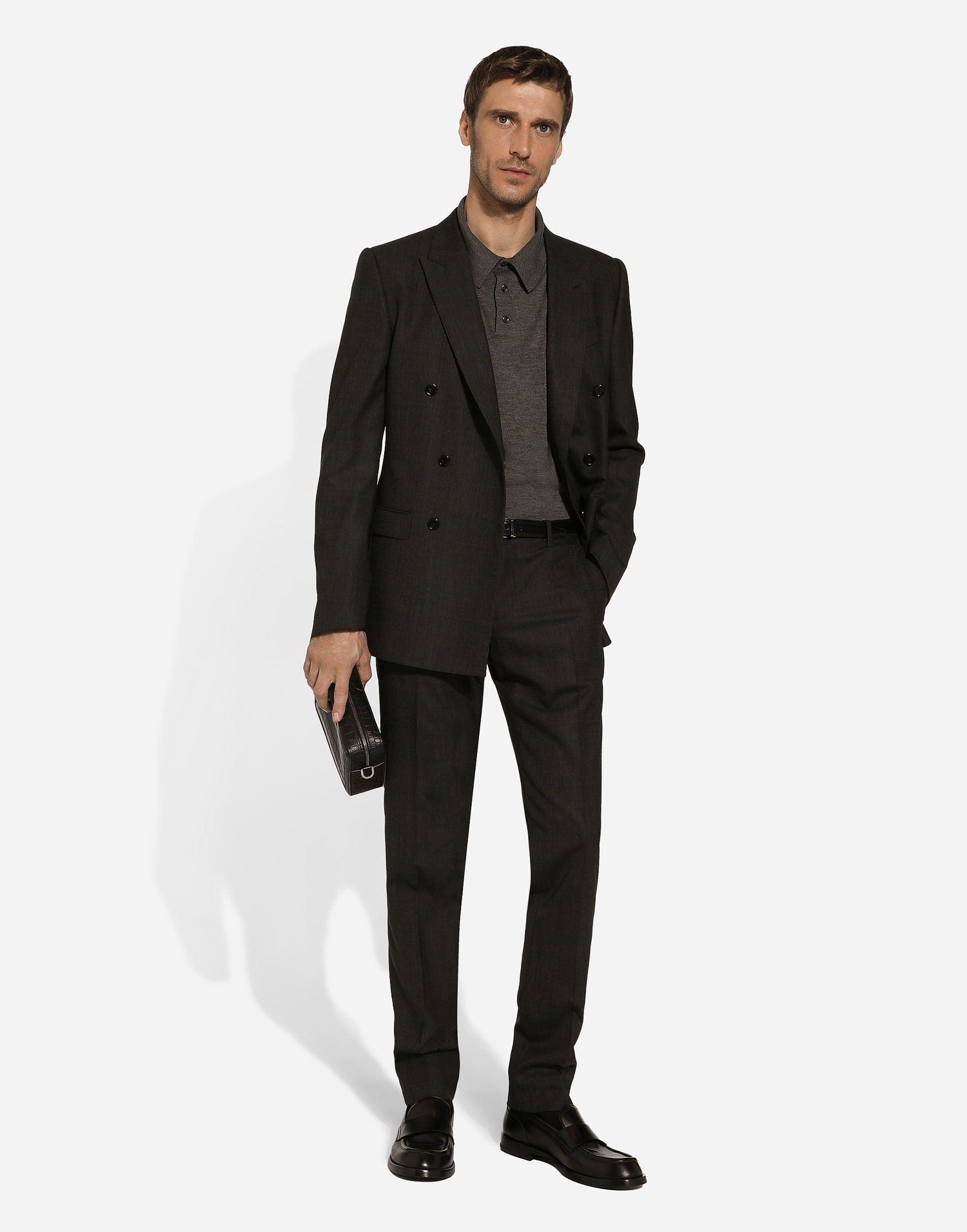 Súprava Dolce & Gabbana Dolce & Gabbana Double-breasted Martini-Fit Suit Šedá | GK7SMTFUBGLS8291, 1