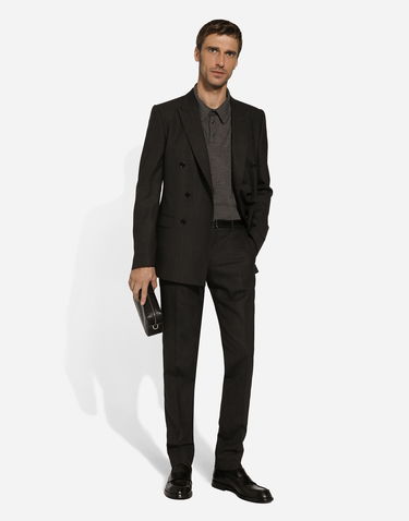 Súprava Dolce & Gabbana Dolce & Gabbana Double-breasted Martini-Fit Suit Šedá | GK7SMTFUBGLS8291, 1