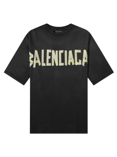 Tričko Balenciaga Tape Type Tee Čierna | 739784-TOVA9-1055