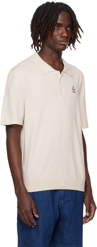 Polo tričko A.P.C. A.P.C. Octave Knit Polo Béžová | COGDK-H23415, 1
