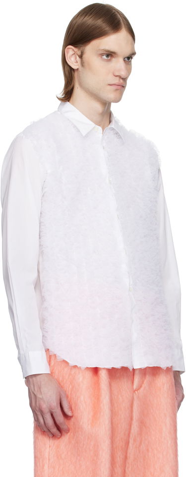 Košeľa Comme des Garçons Homme Plus Cotton Broad & Nylon Tulle Shirt Biela | PO-B025-051, 1