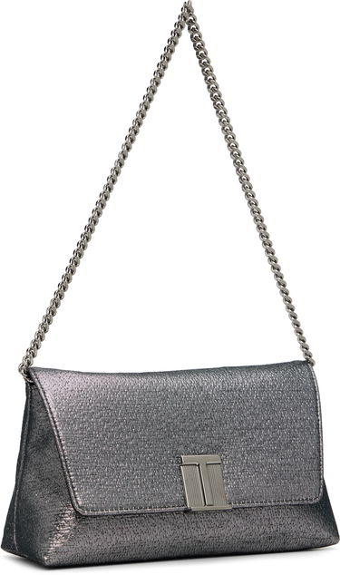 Kabelka Tom Ford TOM FORD Mini Nobile Hammered-Effect Fabric Bag Metalická | L1886-TSY054A, 1