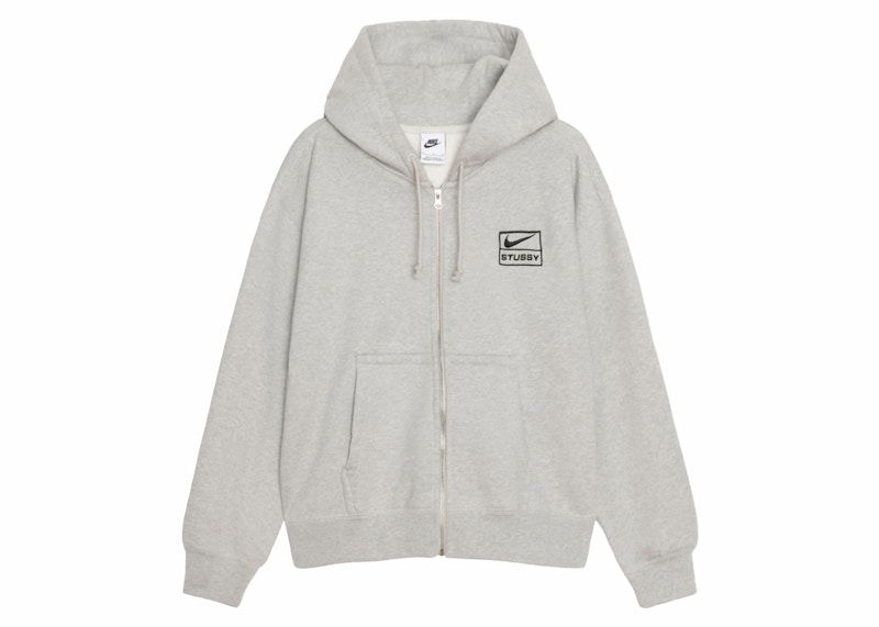Mikina Stüssy Stussy x Nike Fleece Zip Up Hoodie Šedá | FJ9182-050
