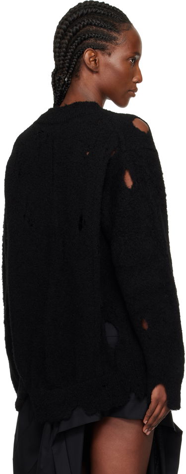 Sveter Junya Watanabe Junya Watanabe Patchwork V-Neck Sweater Čierna | JP-N008-051-1, 2