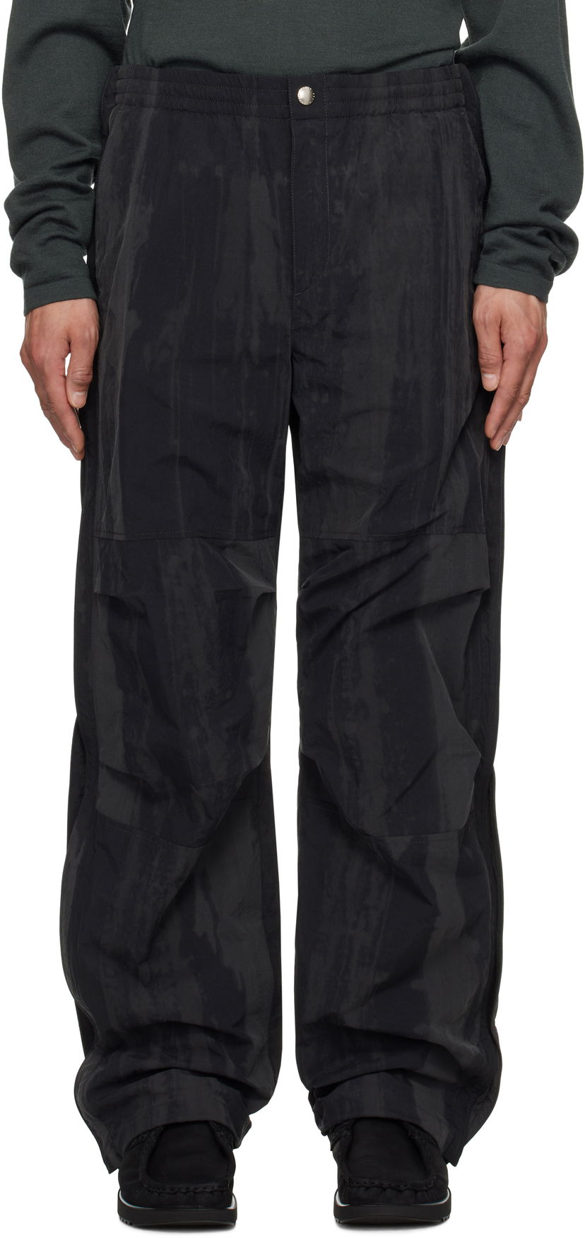 Nohavice Solid Homme Solid Homme String Detail Trousers Čierna | S251PT31