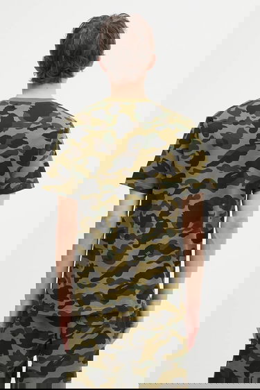 Tričko BAPE A Bathing Ape Camo College T-shirt Zelené | 001CSL301010M, 2