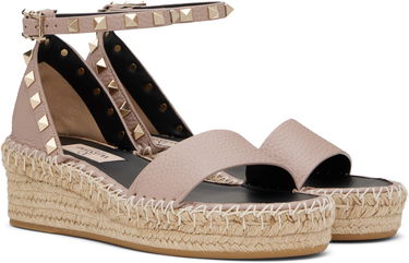 Starostlivosť o obuv Valentino Valentino Garavani Double Rockstud Espadrille Wedge Sandals Ružová | 6W2S0HB1VTO, 3