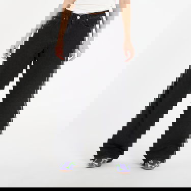 Džínsy adidas Performance FIREBIRDTRACK Wide Leg Striped Denim Pant Čierna | KD2909, 4