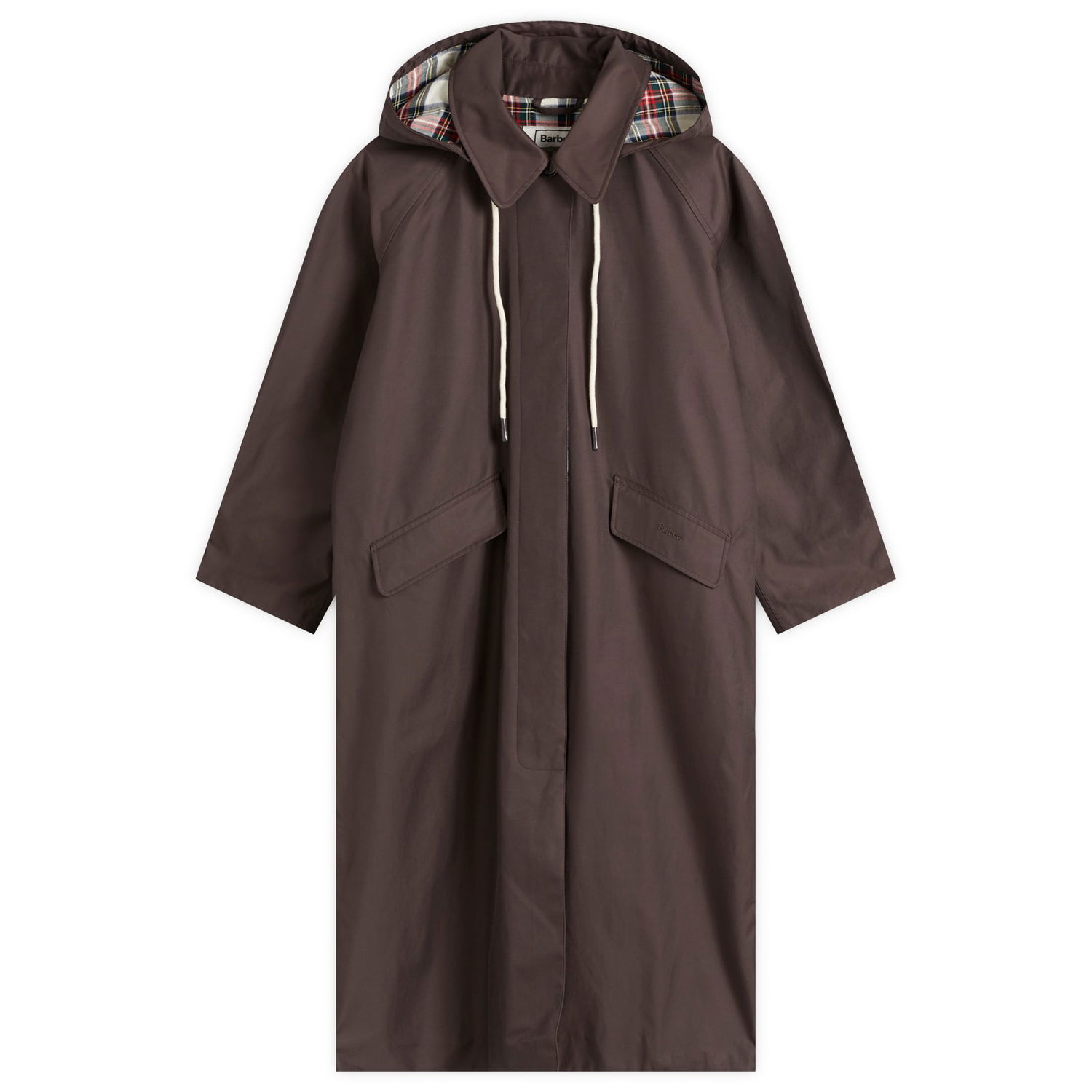 Pláštenka Barbour Hooded Trench Coat with Tartan Lining Hnedá | LWB0907BR91-BR91, 0