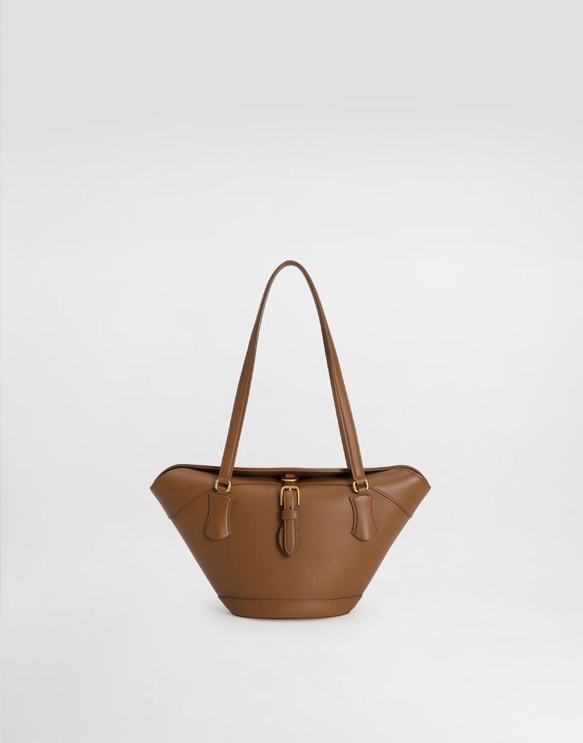 Tote bag Dolce & Gabbana Dolce & Gabbana Capri Coffa Calfskin Tote Bag Hnedá | BB7815AK2748Z093